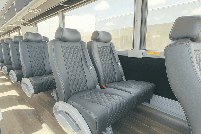 interior of Coach Bus Garland charter bus