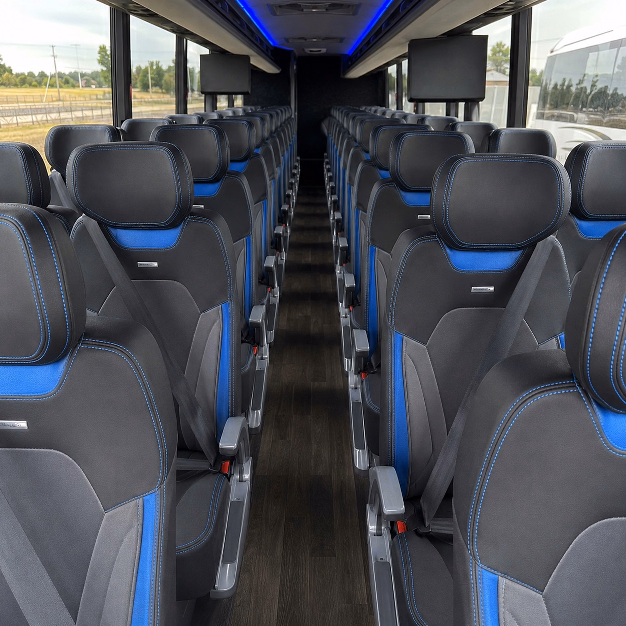 garland charter bus rental interior